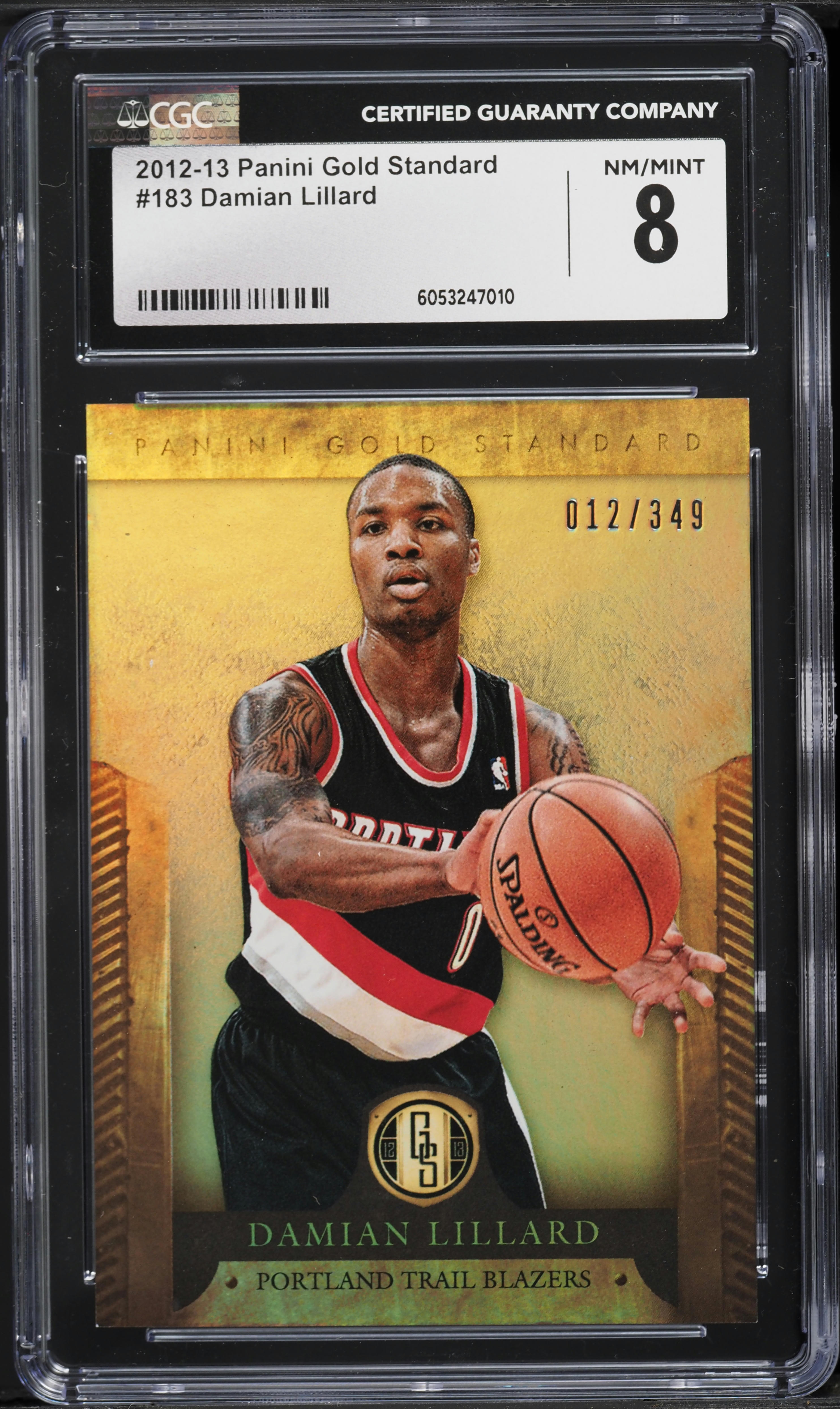 2012 Panini Gold Standard Damian Lillard ROOKIE /349 #183 CGC 8 NM
