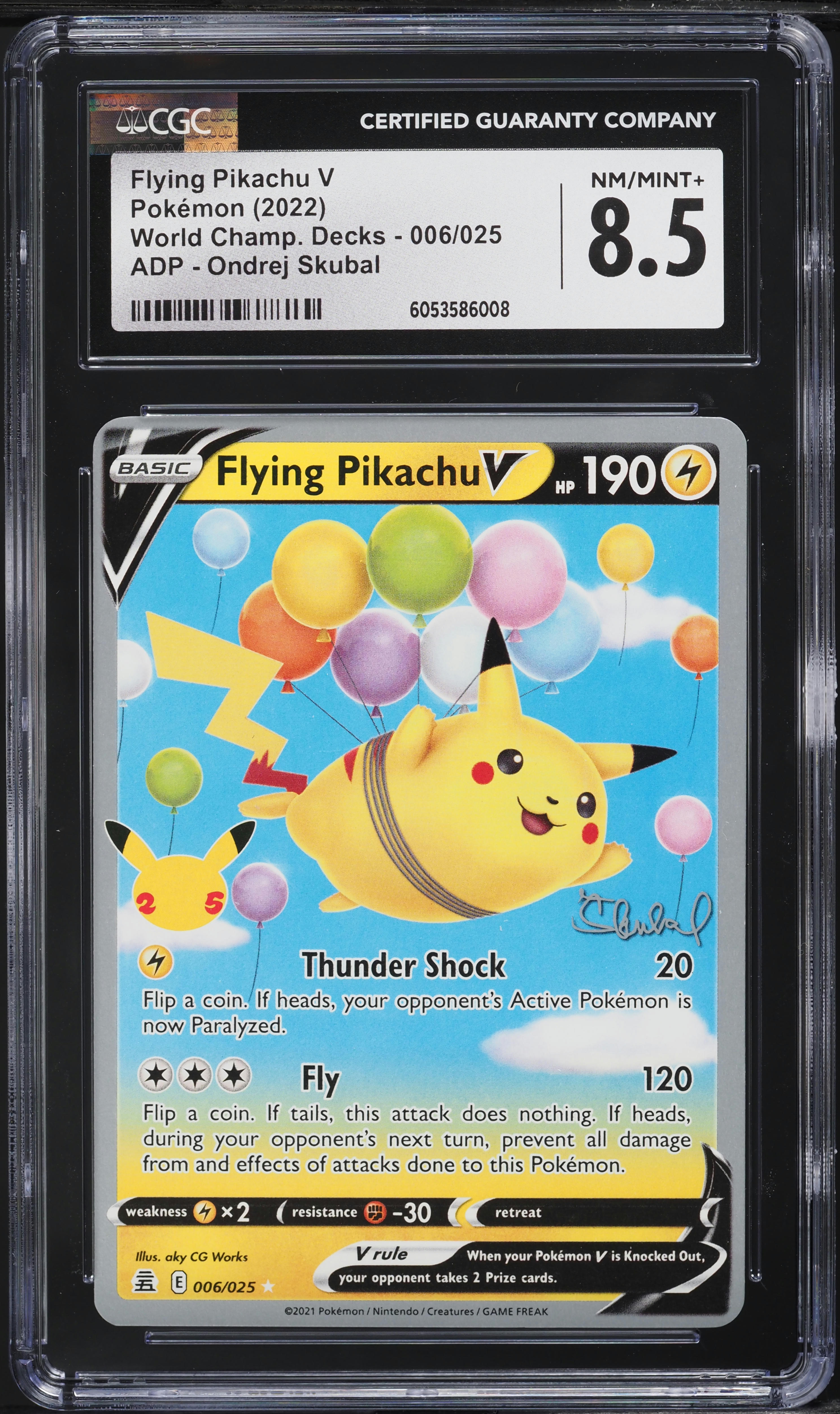 2022 Pokemon World Champ. ADP Ondrej Skubal Flying Pikachu V #6