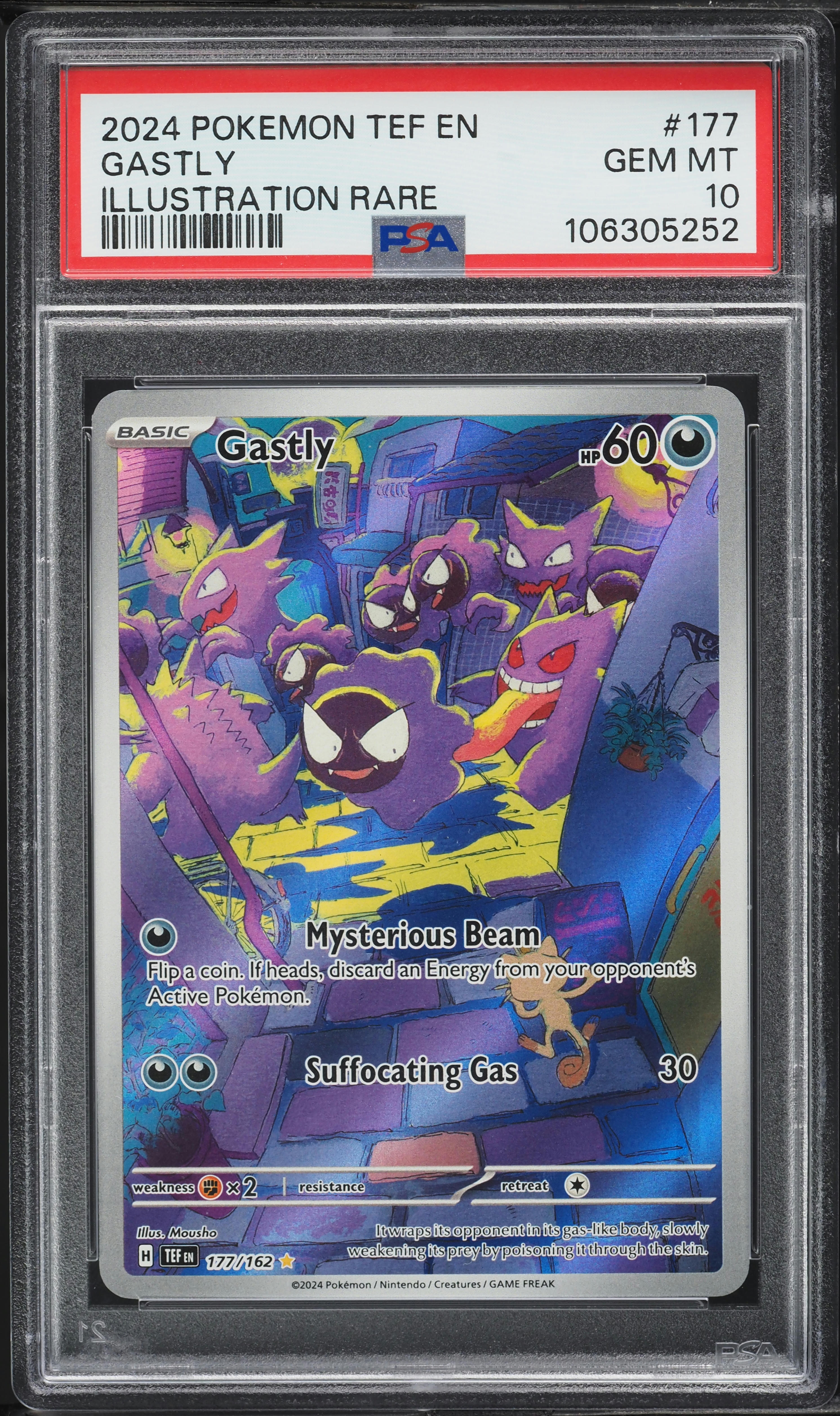 2024 Pokemon Scarlet & Violet Temporal Forces IR Gastly #177 PSA