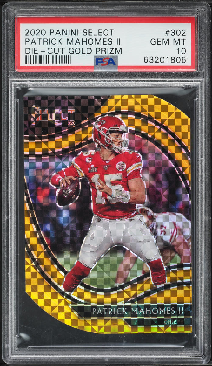 2020 Select Field Level Gold Prizm Die-Cut Patrick Mahomes II /10