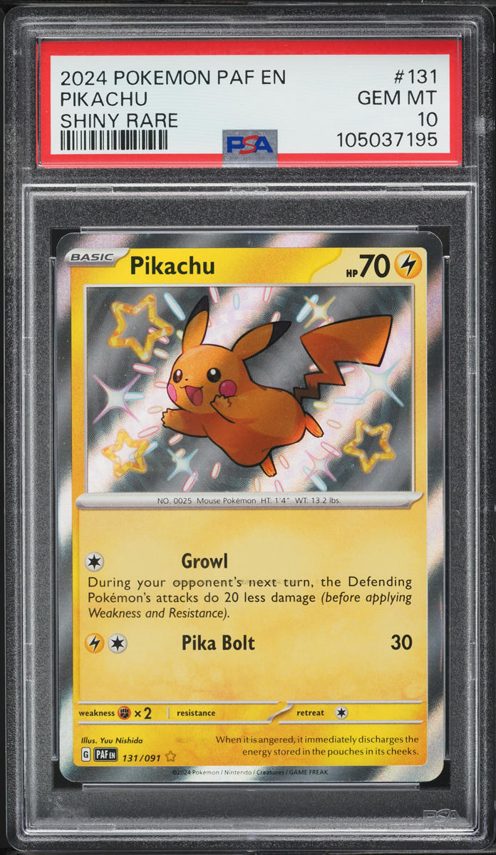 2024 Pokemon SV Paldean Fates Holo Shiny Pikachu #131 PSA 10 GEM MINT on  Fanatics Collect