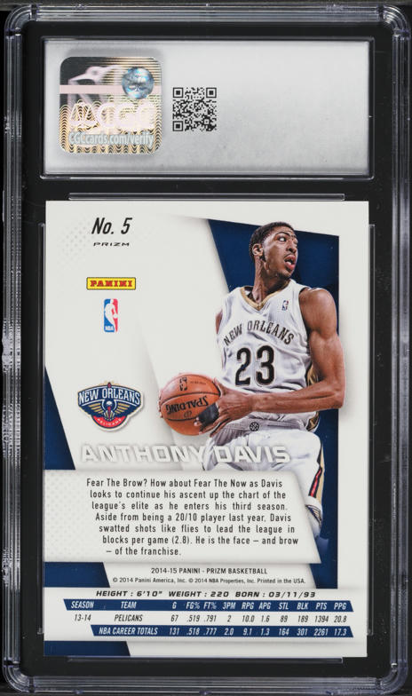2014 Panini Prizm Variation Anthony Davis #5 CGC 10 GEM MINT on