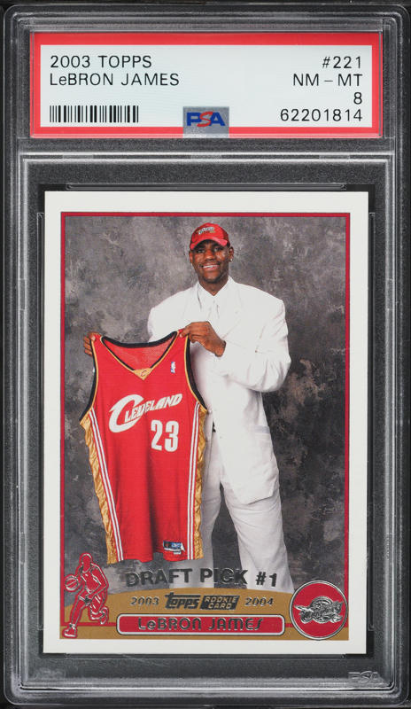 2003 Topps Basketball LeBron James ROOKIE RC #221 PSA 10 GEM MINT