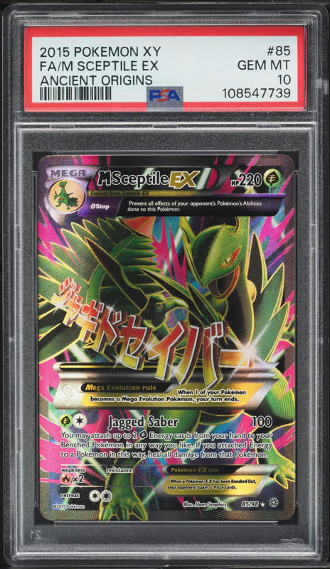 2015 Pokemon XY Ancient Origins Full Art M Sceptile EX #85 PSA 10