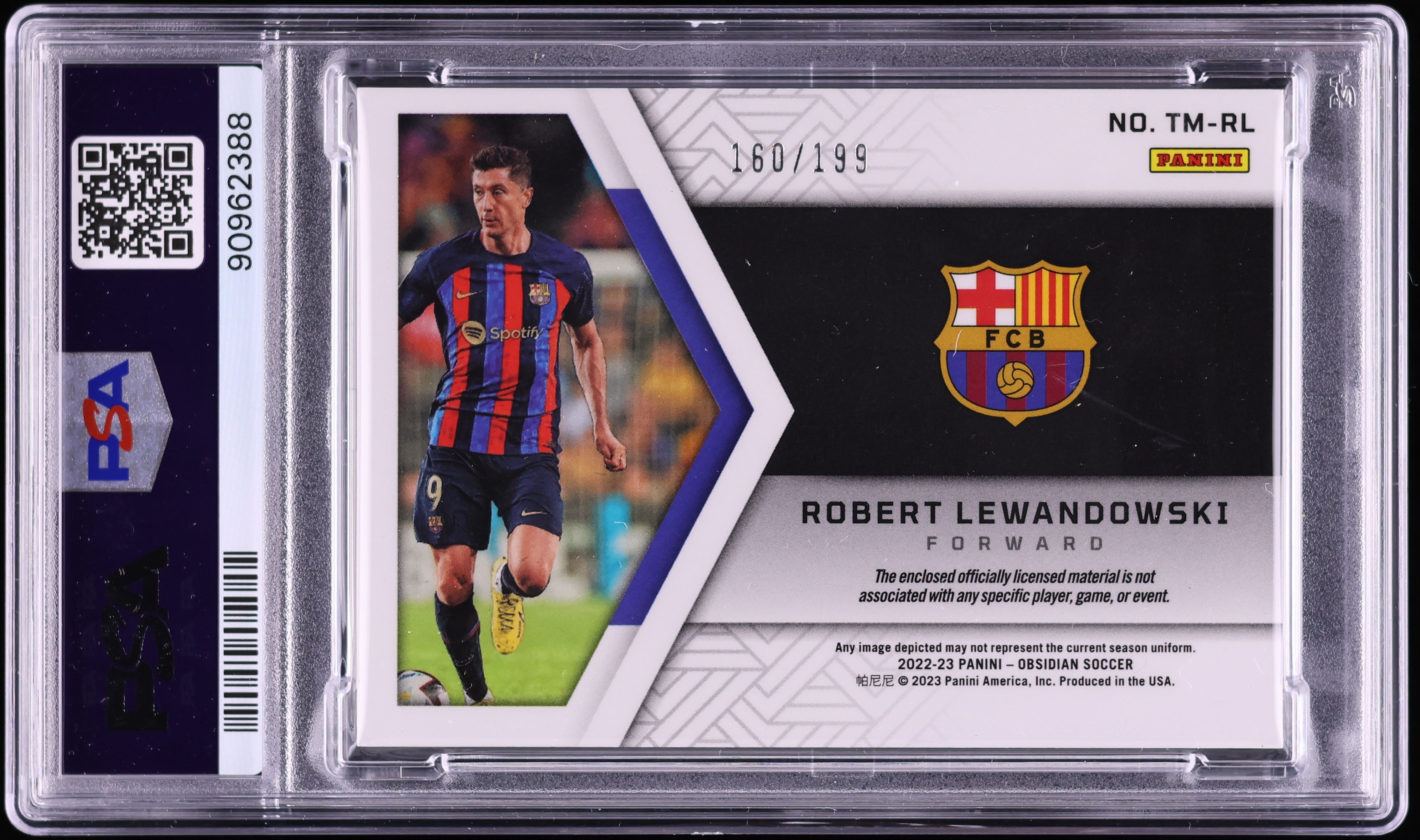 2022 Panini Obsidian Trifecta Robert Lewandowski PATCH /199 #TM-RL