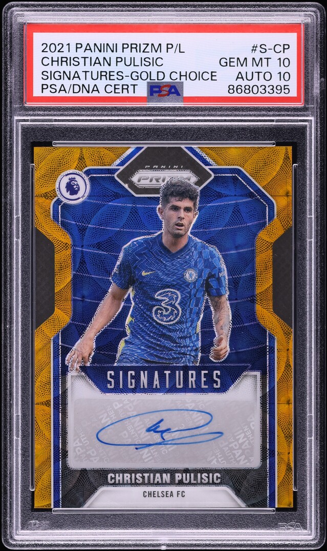 2021 Panini Prizm League Gold Choice Christian Pulisic AUTO DNA 10