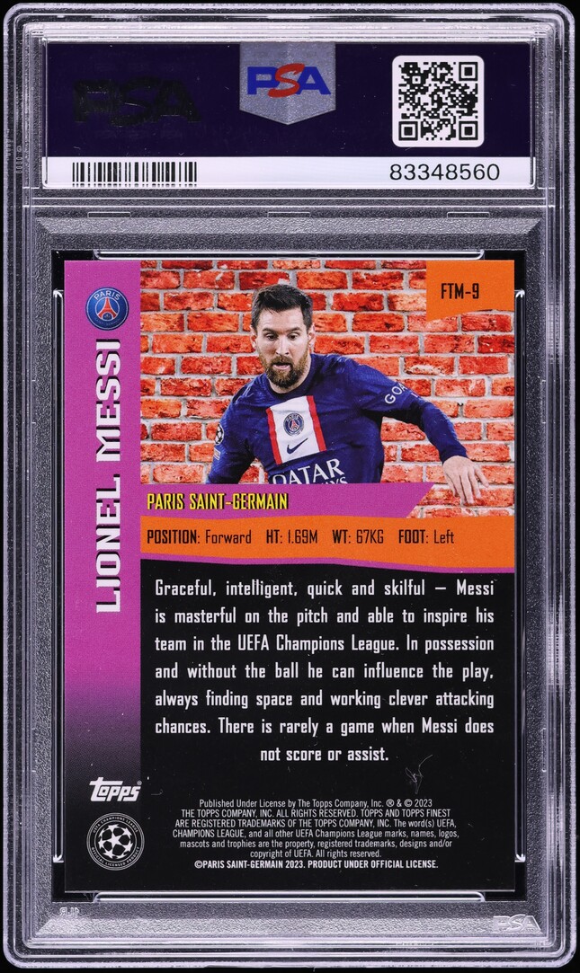 Carte Topps Lionel Messi – Paris Saint-Germain – 81/250 – 2022