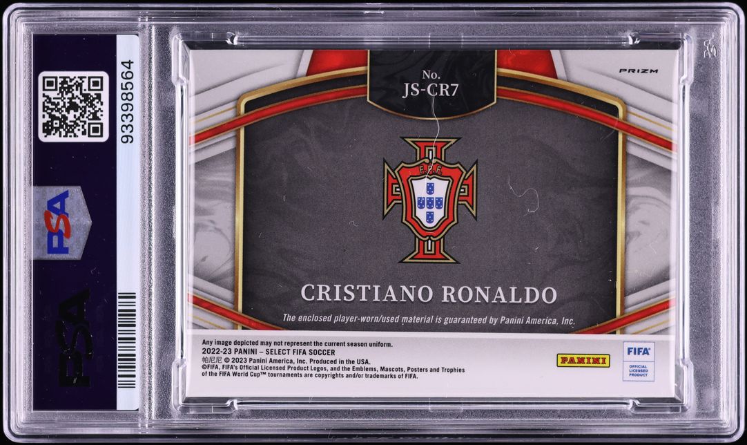 2022 Select FIFA Jumbo Cristiano Ronaldo PATCH #JS-CR7 PSA 9 MINT