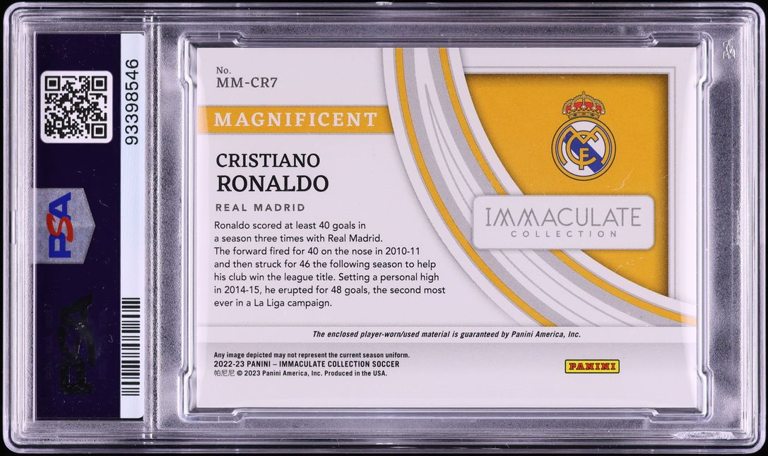 2022 Immaculate Collection Magnificent Silver Cristiano Ronaldo