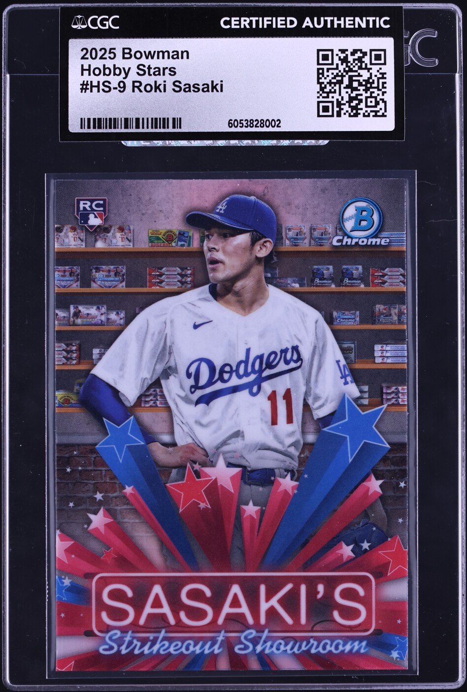 2025 Bowman Hobby Stars Roki Sasaki ROOKIE #HS-9 CGC AUTH