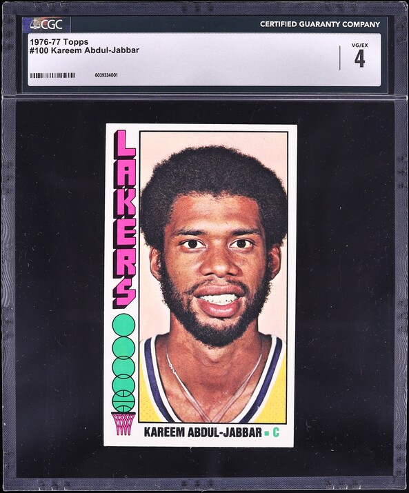 1976 Topps Basketball Kareem Abdul-Jabbar #100 CGC 4 VGEX
