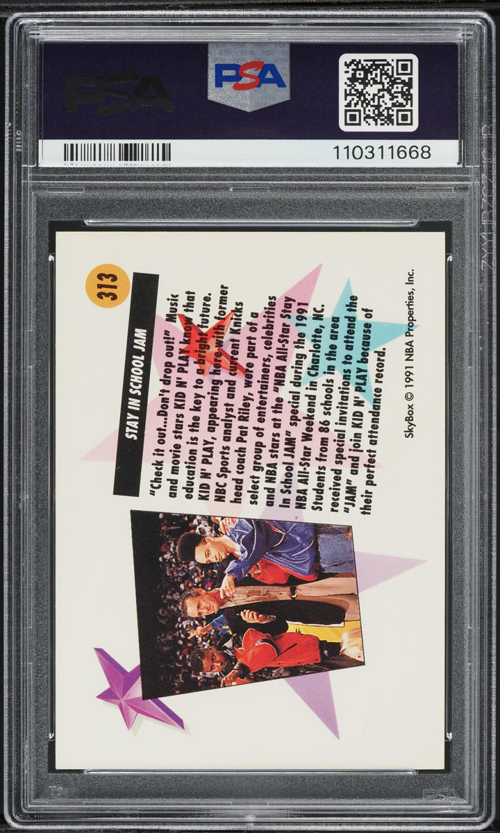 1991 Skybox Stay In School Jam #313 PSA 6 EXMT