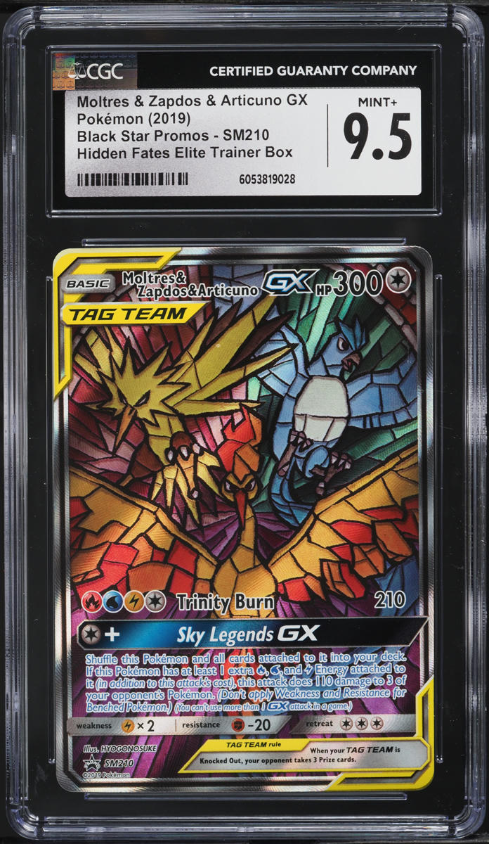 2019 Pokemon SM Promo Hidden Fates Moltres & Zapdos & Articuno GX