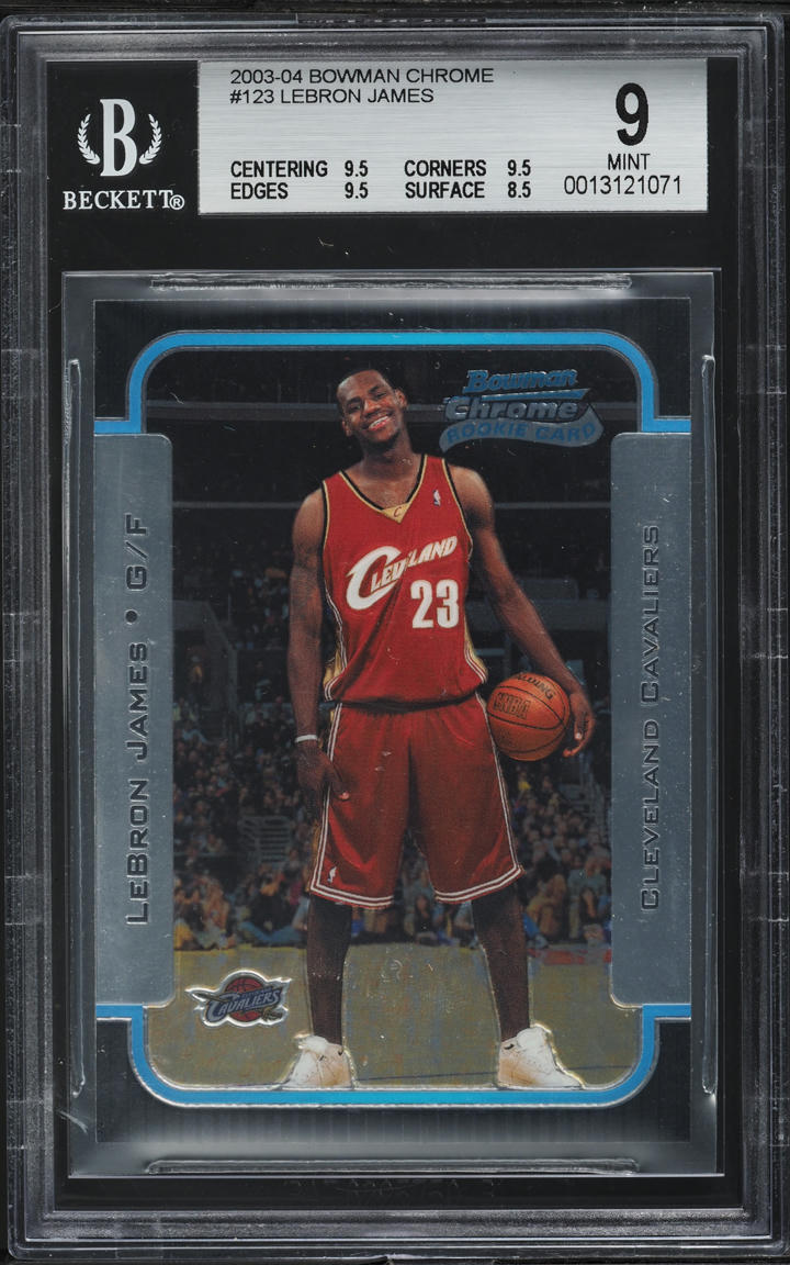 2003 Bowman Chrome LeBron James ROOKIE #123 BGS 9 MINT