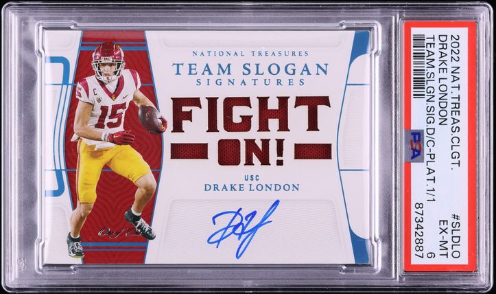 2022 Panini Prizm No Huddle Drake London ROOKIE AUTO #308 PSA 10