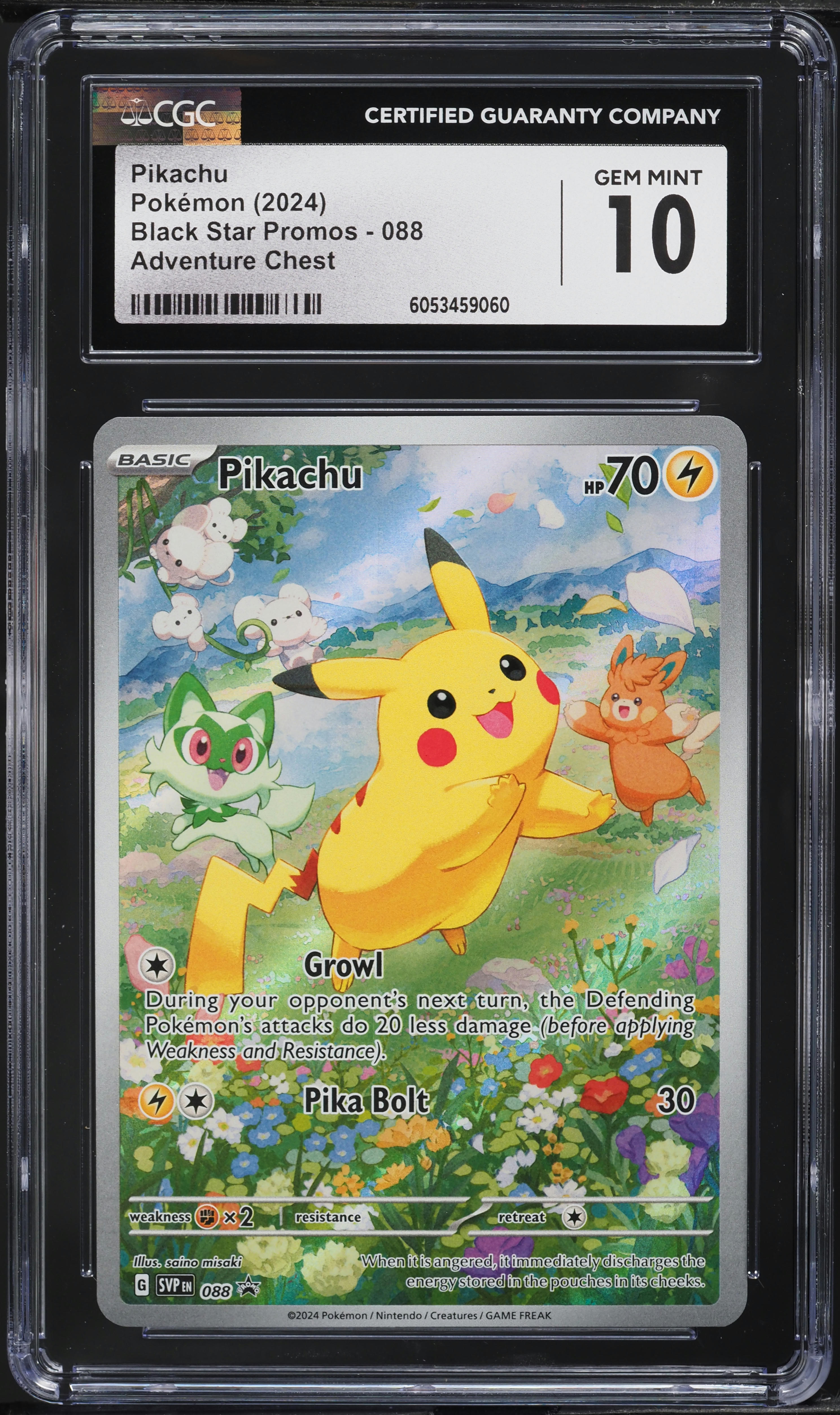 2024 Pokemon SV Black Star Promo Adventure Chest Pikachu #88 CGC