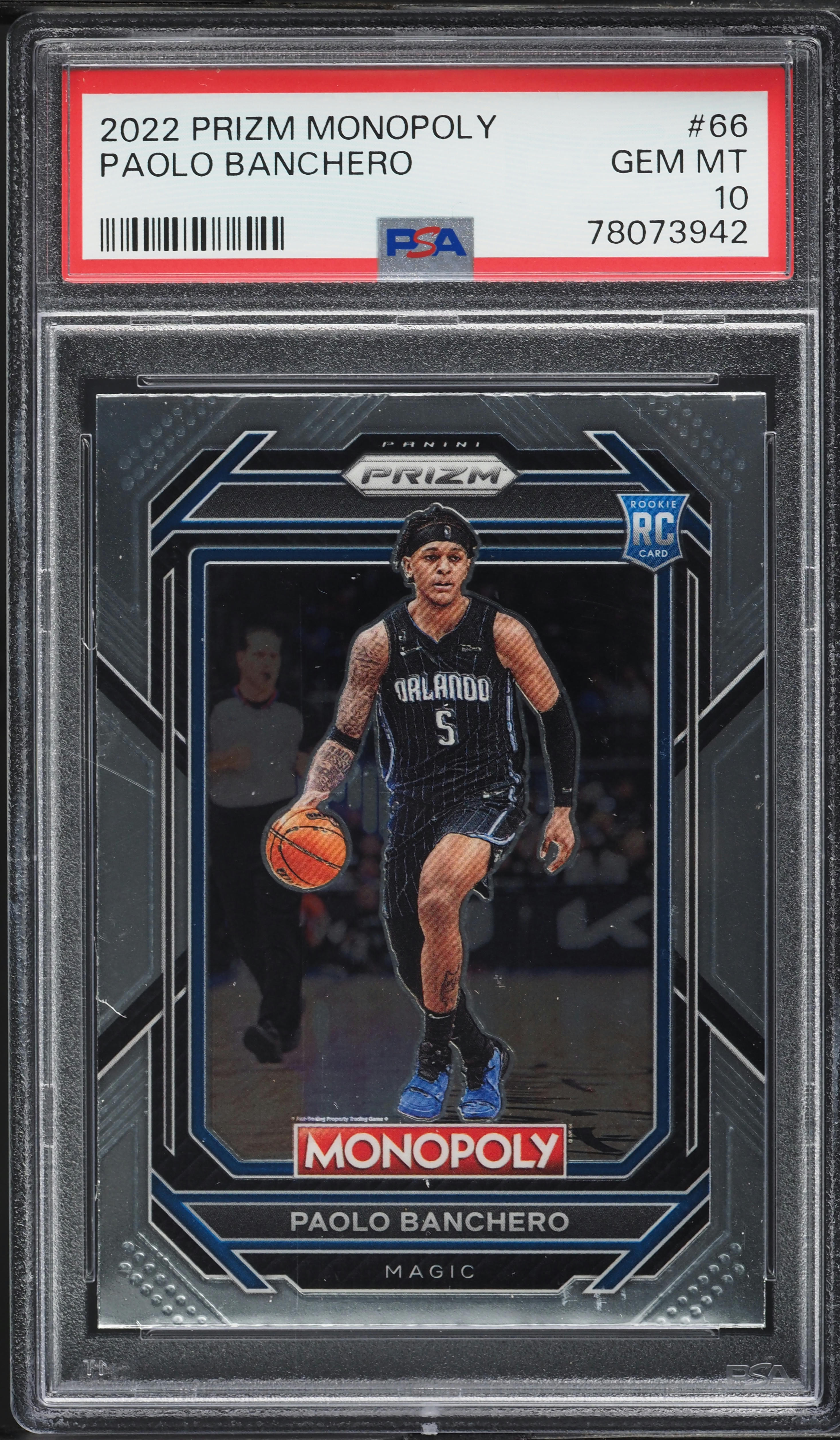 2022 Panini Prizm Monopoly Paolo Banchero ROOKIE #66 PSA 10 GEM