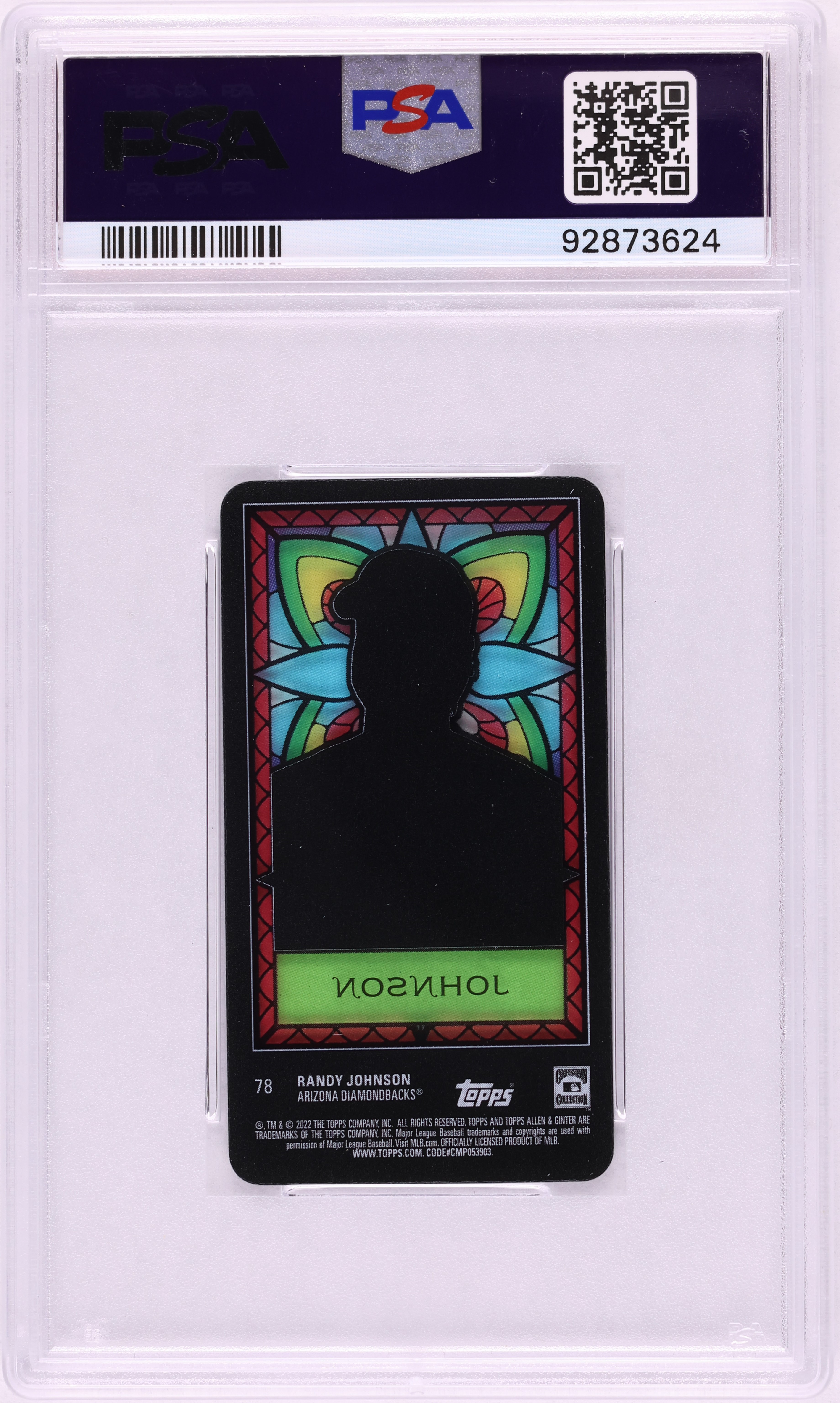 2022 Topps Allen & Ginter Mini Stained Glass Randy Johnson #78 PSA