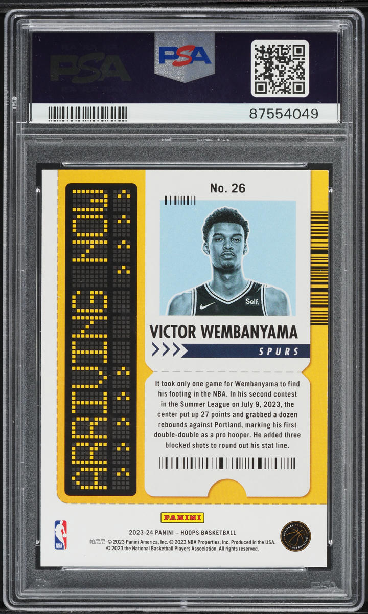 2023 Hoops Arriving Now Holo Victor Wembanyama ROOKIE #26 PSA 10 GEM MINT