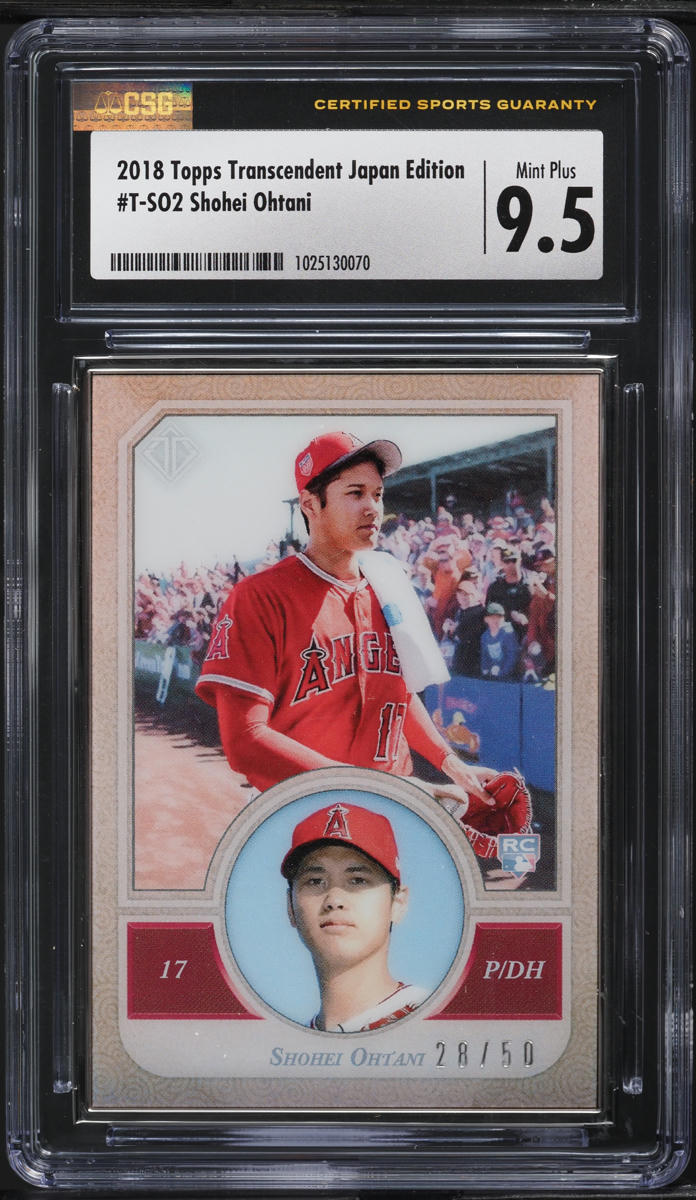 2018 Topps Transcendent Japan Edition Shohei Ohtani ROOKIE /50 CSG 9.5 MINT+