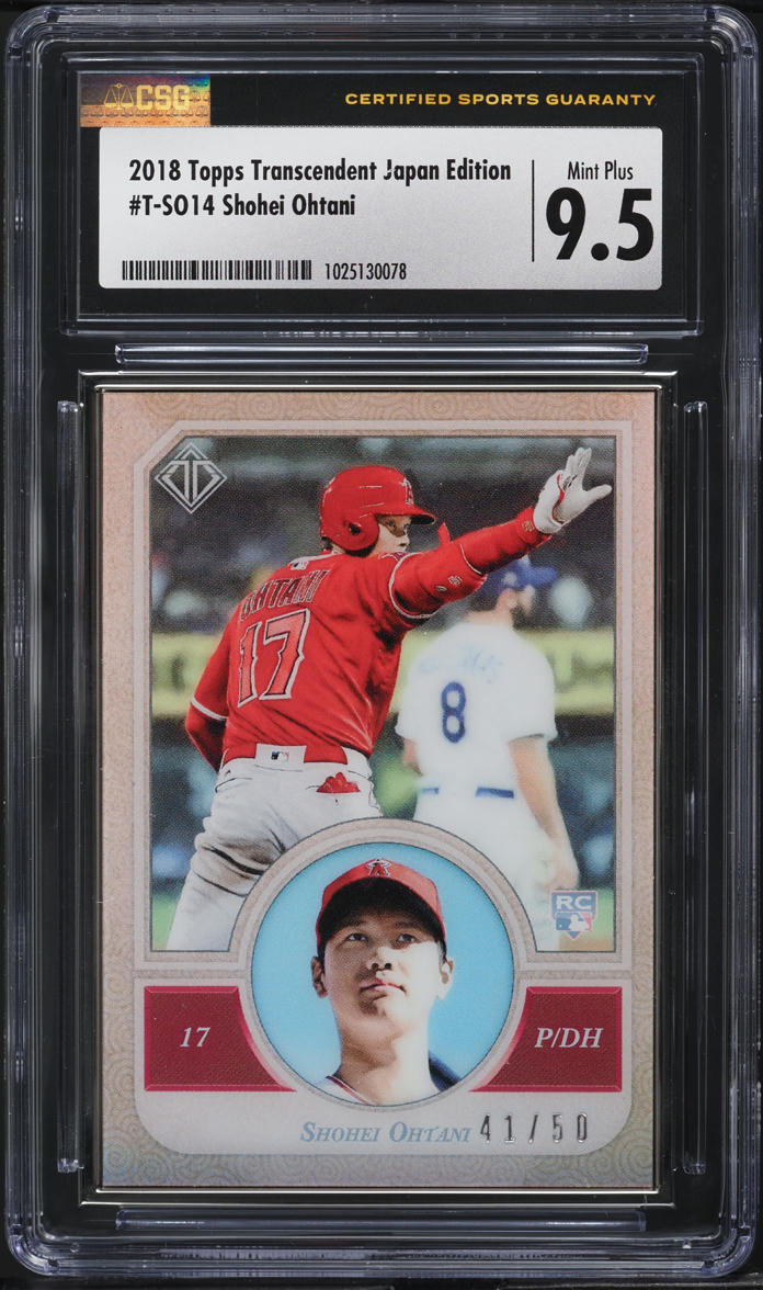 2018 Topps Transcendent Japan Edition Shohei Ohtani ROOKIE /50 CSG 9.5 MINT+