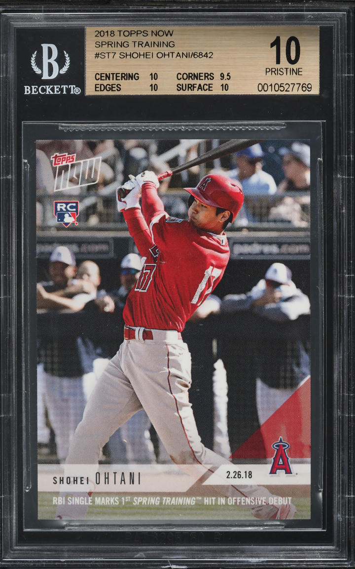 2018 Topps Now Shohei Ohtani ROOKIE #ST-7 BGS 10 PRISTINE