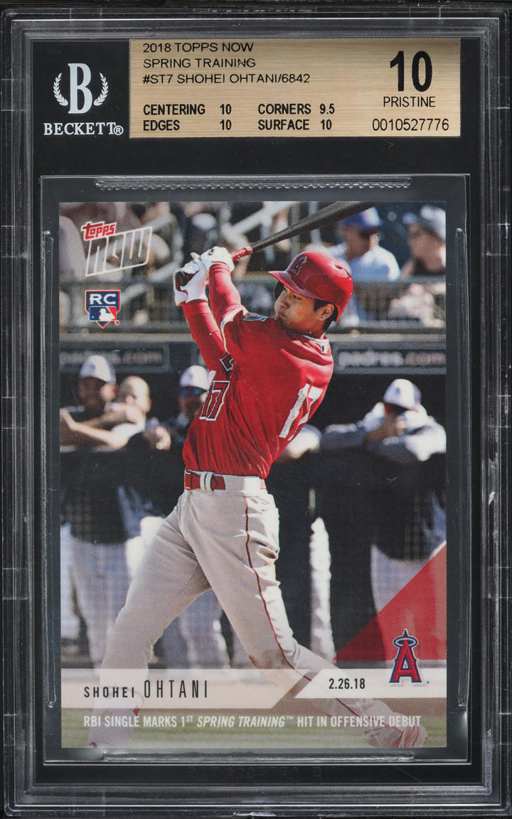 2018 Topps Now Shohei Ohtani ROOKIE #ST-7 BGS 10 PRISTINE