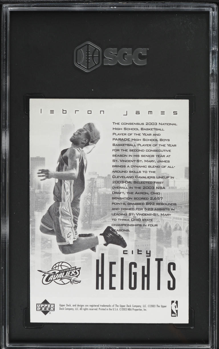 2003 Upper Deck City Heights LeBron James ROOKIE SGC 9 MINT