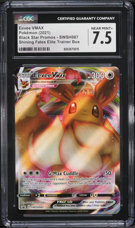 2021 Pokemon SWSH Black Star Promo Shining Fates Eevee VMAX #87