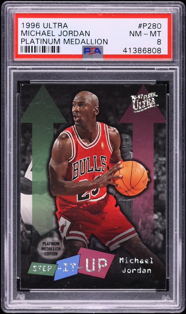 1996 Ultra Platinum Medallion Michael Jordan #P280 PSA 8 NM-MT