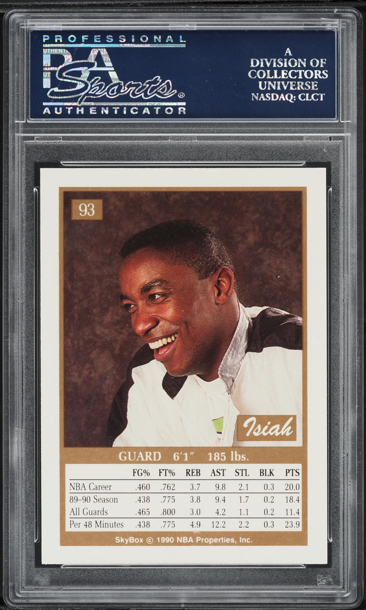 1990 Skybox Basketball Isiah Thomas #93 PSA 10 GEM MINT