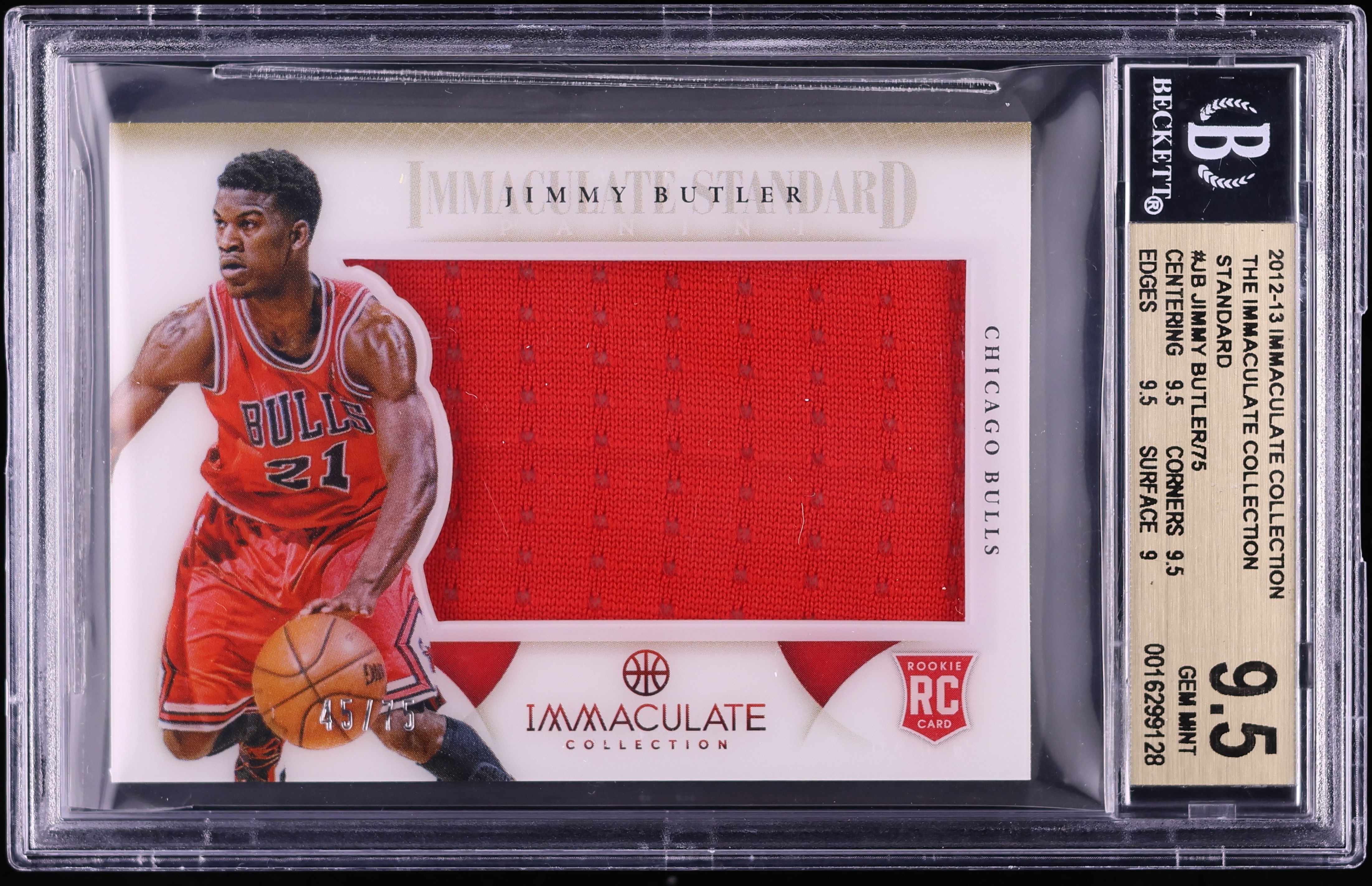 2012 Immaculate Collection Standard Jimmy Butler ROOKIE PATCH /75