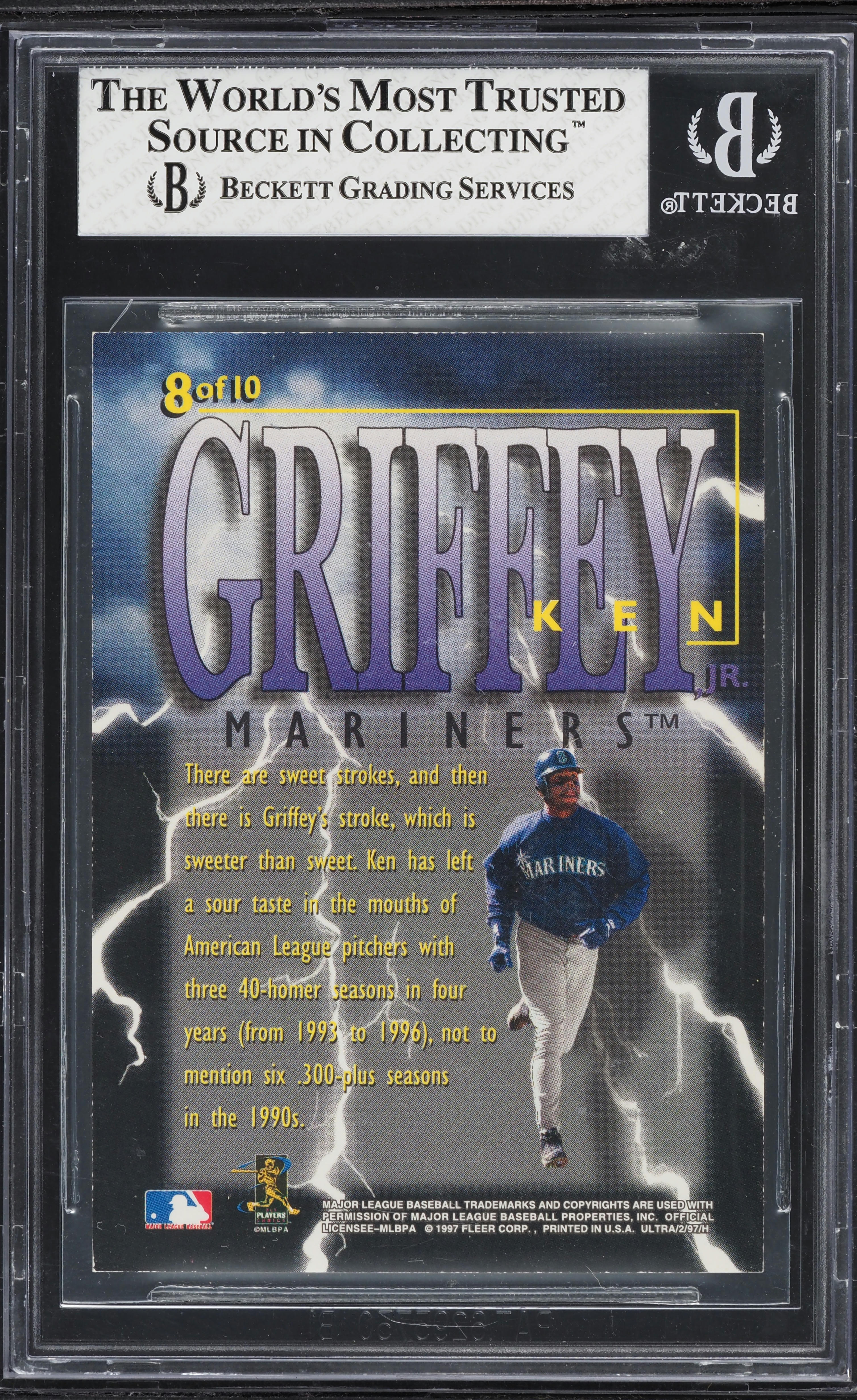1997 Ultra Thunderclap Ken Griffey Jr. #8 BGS 8 NM-MT on Fanatics
