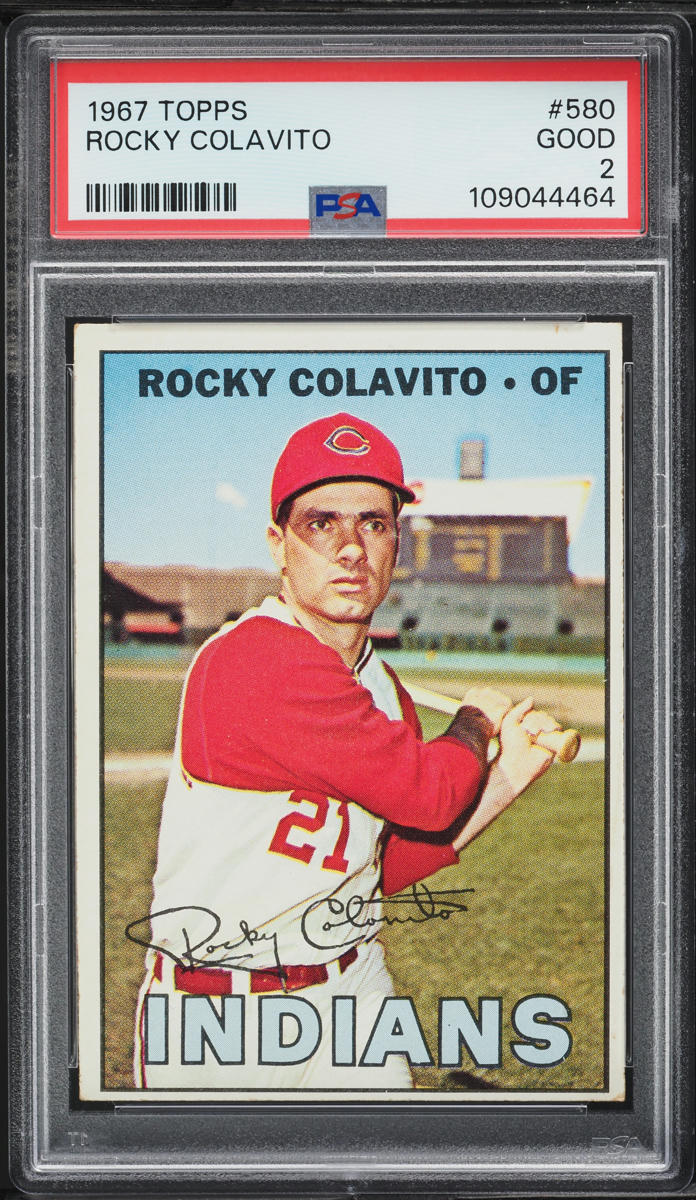 1967 Topps Rocky Colavito #580 PSA 2 GD