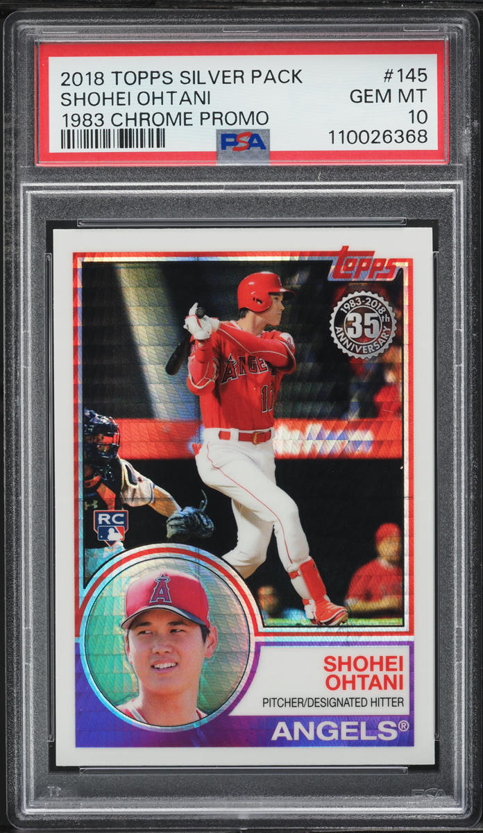 2018 Topps Silver Pack '83 Chrome Promo Shohei Ohtani ROOKIE #145 PSA 10 GEM