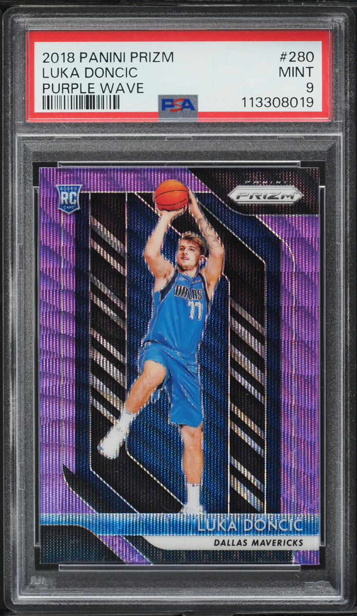 2018 Panini Prizm Purple Wave Luka Doncic ROOKIE #280 PSA 9 MINT