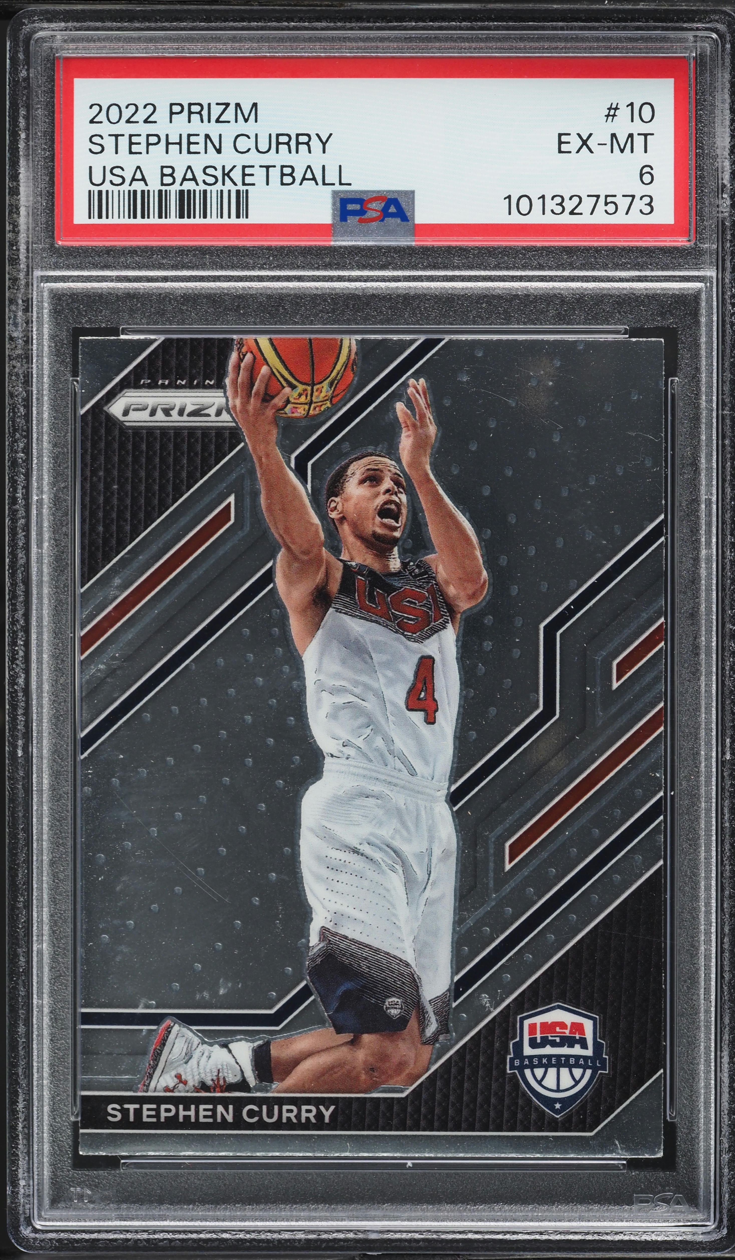 2022 Panini Prizm USA Stephen Curry #10 PSA 6 EXMT on Fanatics Collect