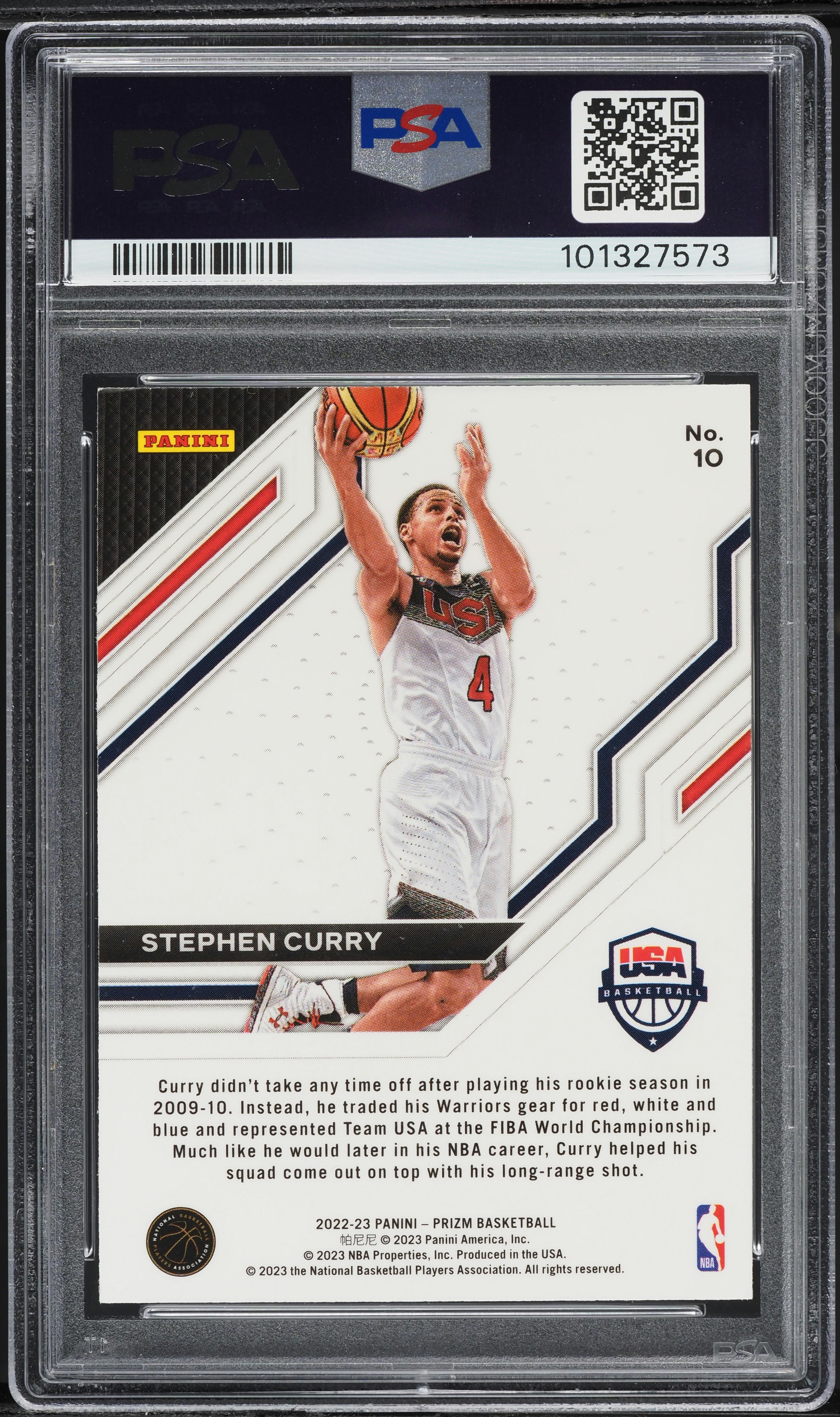 2022 Panini Prizm USA Stephen Curry #10 PSA 6 EXMT on Fanatics Collect