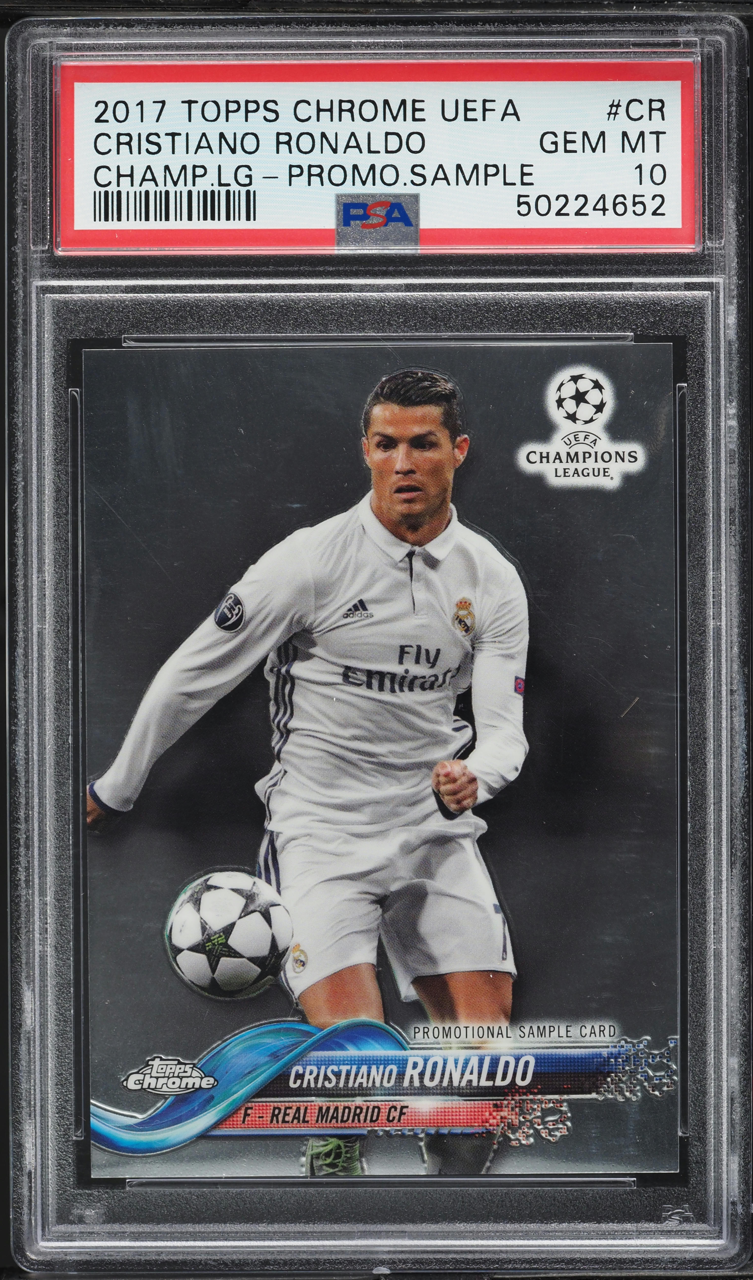 2017 Topps Chrome UEFA Promotional Sample Cristiano Ronaldo #CR