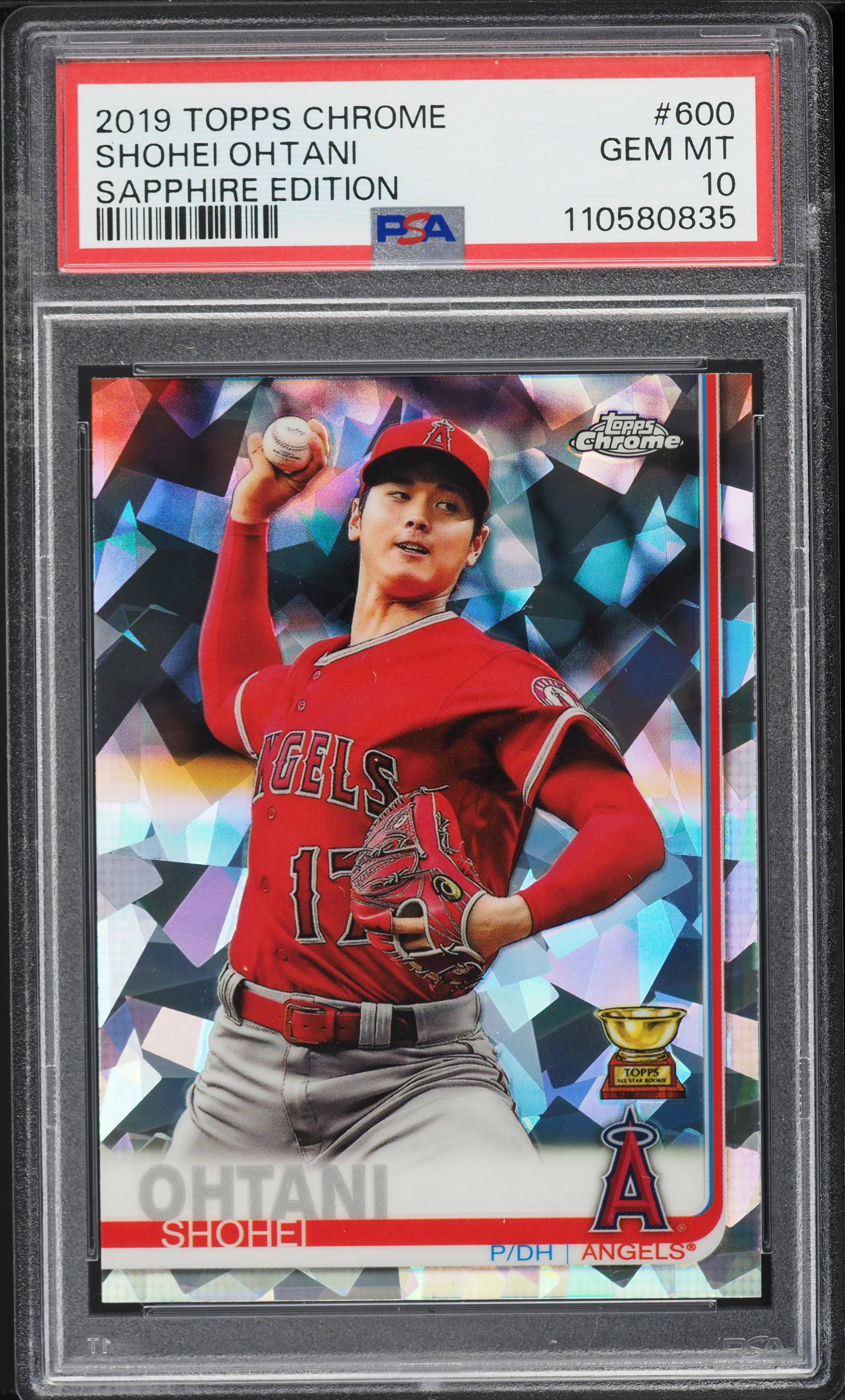 2019 Topps Chrome Sapphire Edition Shohei Ohtani #600 PSA 10 GEM