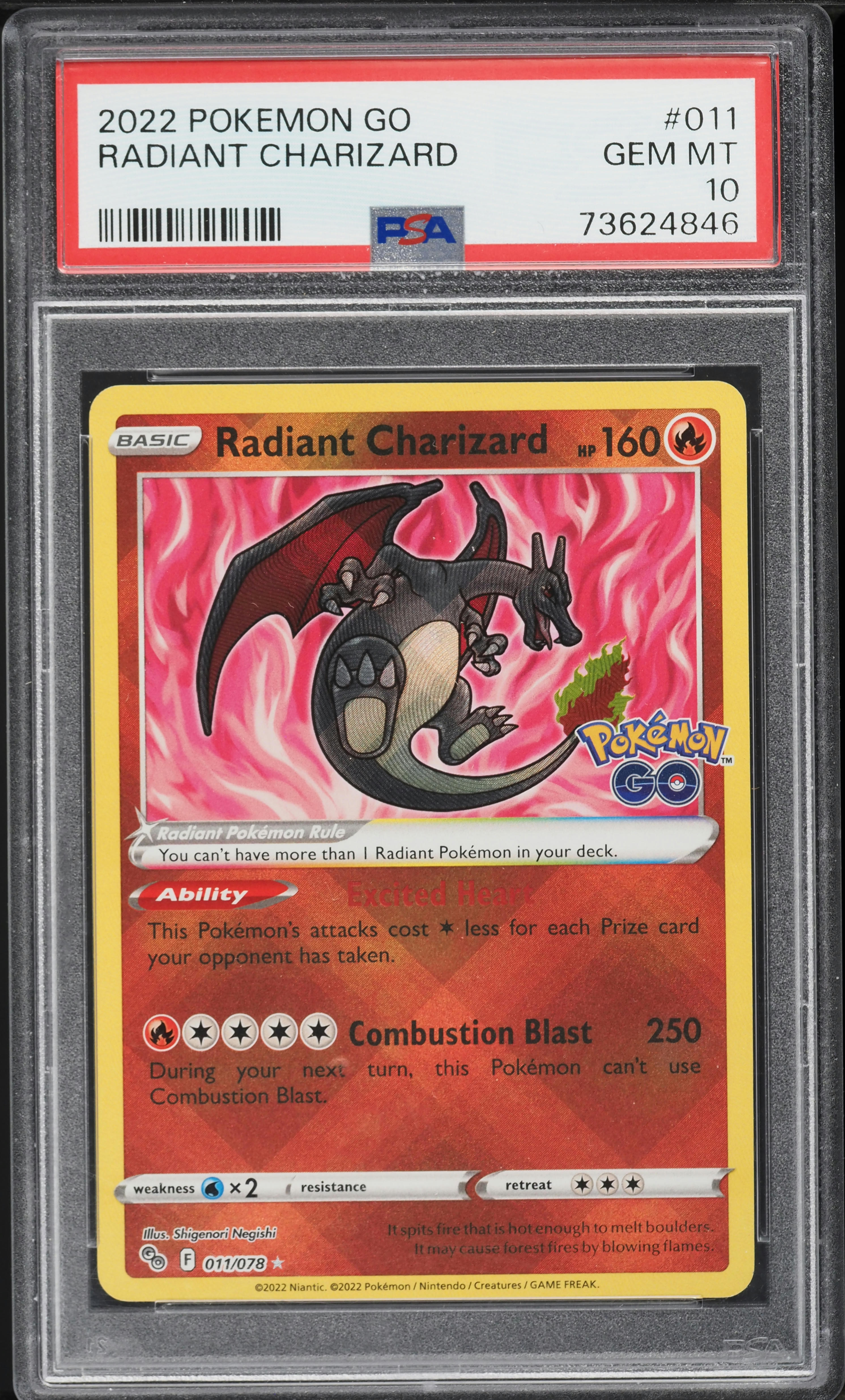 011 078 pokemon card - Radiant Charizard - 011/078 Dracaufeu Radieux - Pokémon Go