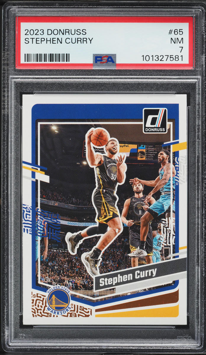 2023 Donruss Basketball Stephen Curry #65 PSA 7 NRMT