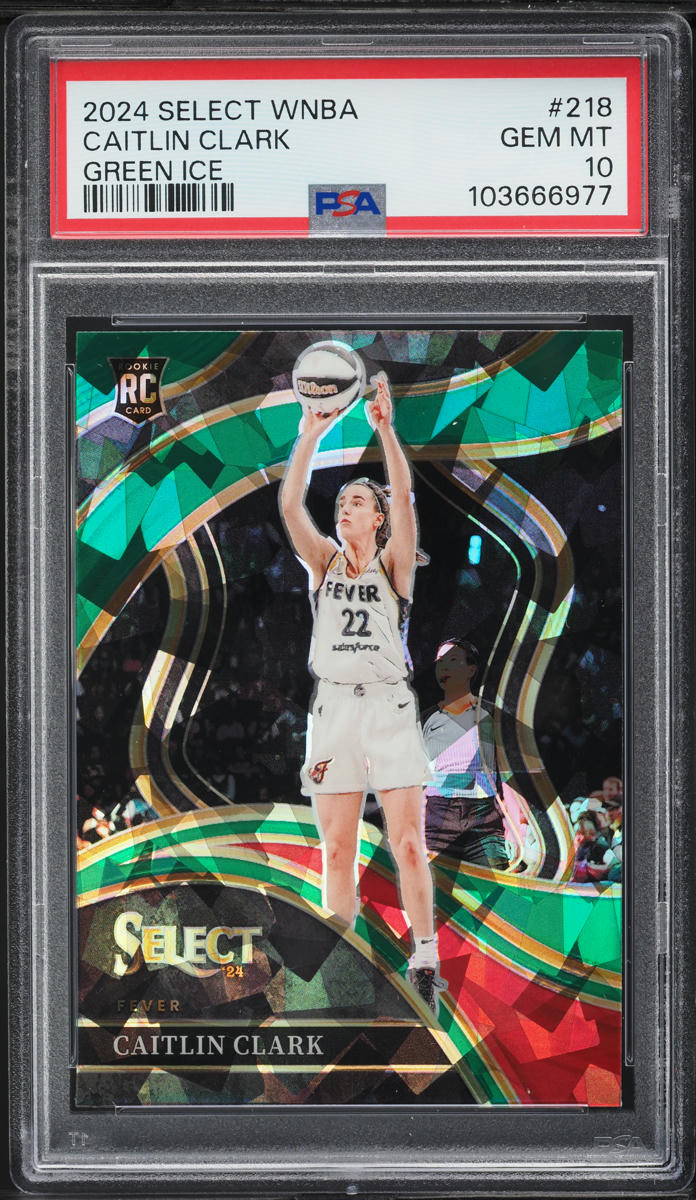 2024 Select WNBA Courtside Green Ice Caitlin Clark ROOKIE #218 PSA 10 GEM MINT