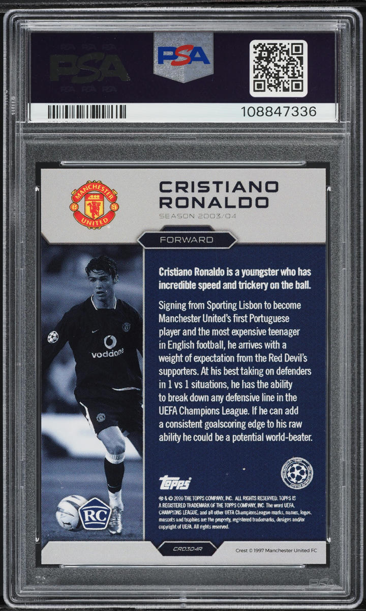 2020 Topps the Lost Rookie Cards Cristiano Ronaldo PSA 10 GEM MINT