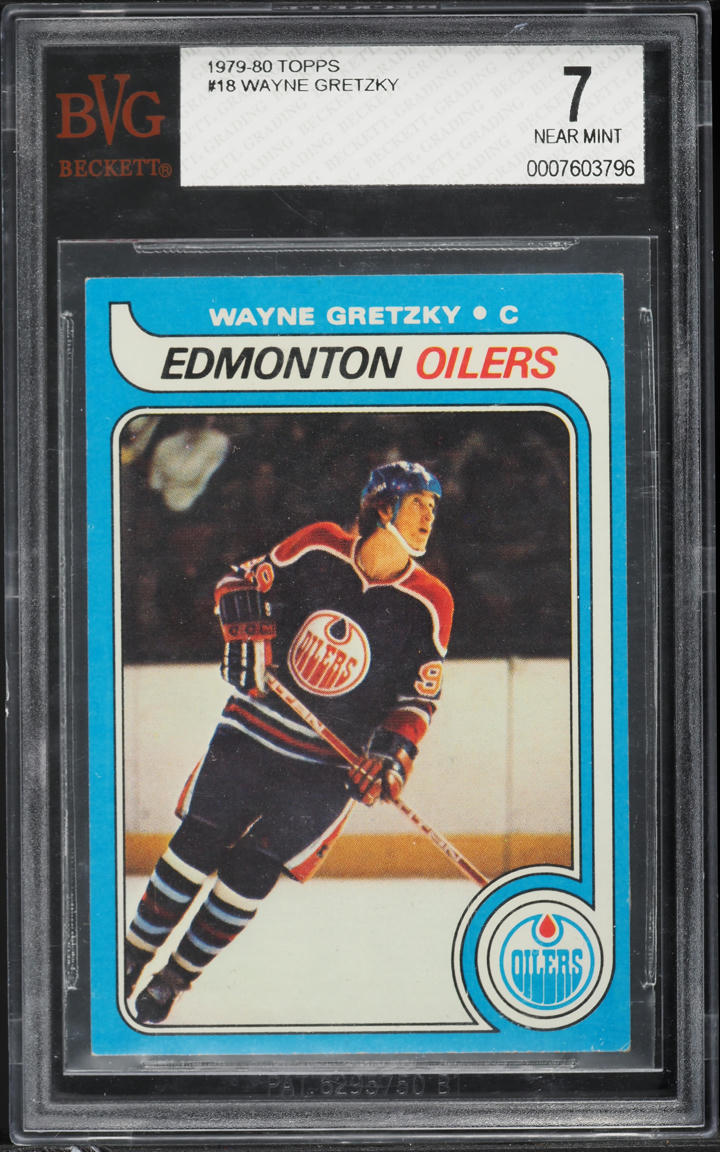 1979 Topps Hockey Wayne Gretzky ROOKIE #18 BVG 7 NRMT