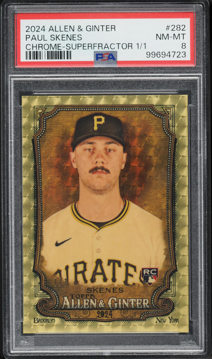 2024 Topps Chrome Allen & Ginter Superfractor Paul Skenes ROOKIE 1/1 #282 PSA 8