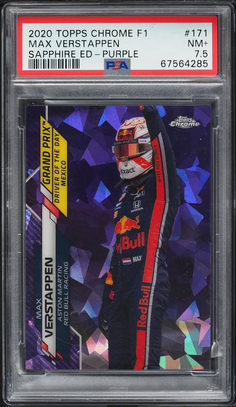 2020 Topps Chrome Formula 1 Sapphire Padparadscha Max Verstappen 1
