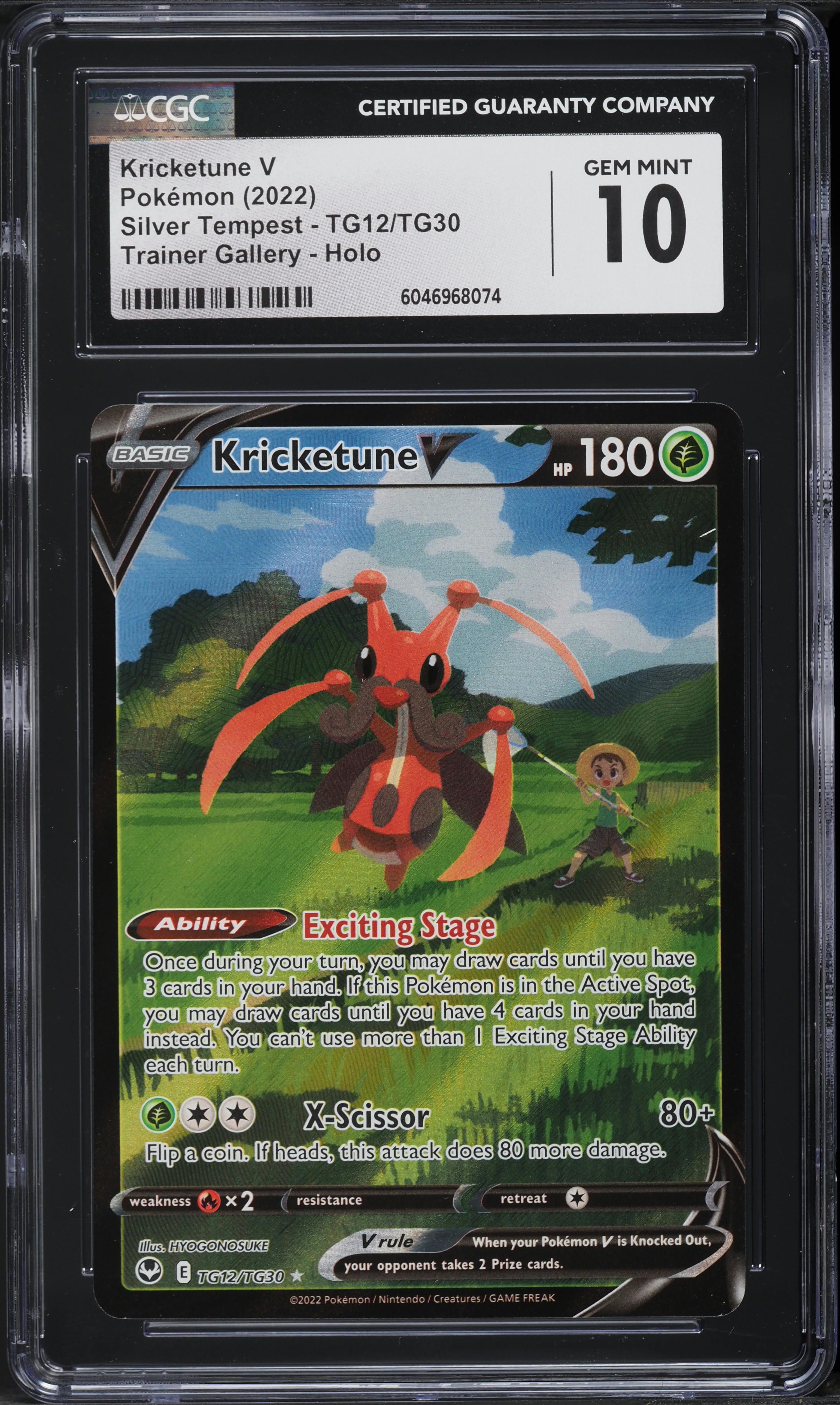 2022 Pokemon SWSH Silver Tempest Full Art Kricketune V #TG12 CGC 10 GEM MINT on Fanatics Collect 2022 Pokemon SWSH Silver Tempest Full Art Kricketune V #TG12 CGC 10 GEM MINT on Fanatics Collect