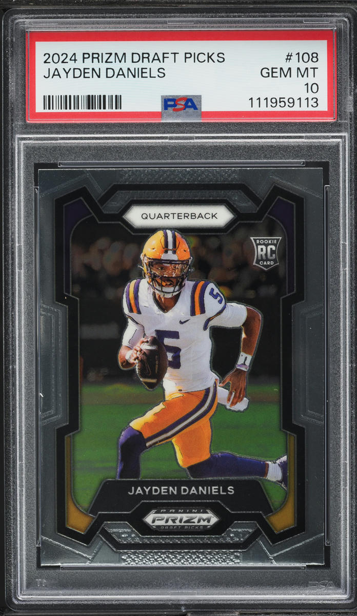 2024 Panini Prizm Draft Picks Jayden Daniels ROOKIE #108 PSA 10 GEM MINT
