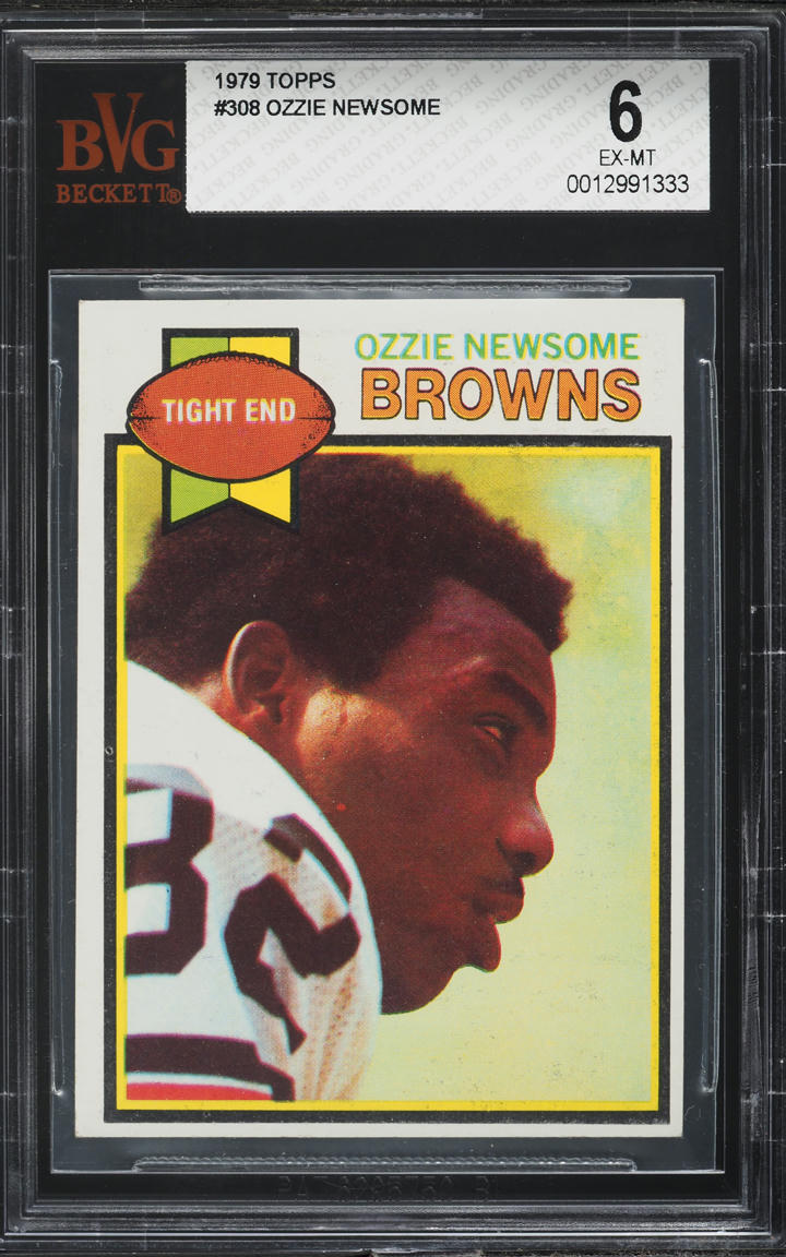 1979 Topps Football Ozzie Newsome ROOKIE #308 BVG 6 EXMT